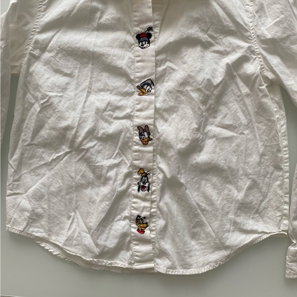 Disney White Button Down Shirt with Character Embroidery - Picture 7 of 13